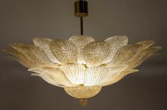 Amazing Gold Amber Murano Glass Leave Ceiling Light or Chandelier - 3771049