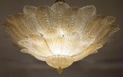 Amazing Gold Amber Murano Glass Leave Ceiling Light or Chandelier - 3771051