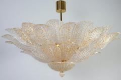 Amazing Gold Amber Murano Glass Leave Ceiling Light or Chandelier - 3771052