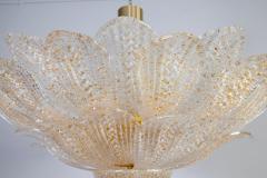 Amazing Gold Amber Murano Glass Leave Ceiling Light or Chandelier - 3771053