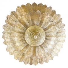 Amazing Gold Amber Murano Glass Leave Ceiling Light or Chandelier - 4498459
