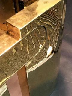 Amazing Golden Bronze Modernist Puzzle Table - 414471