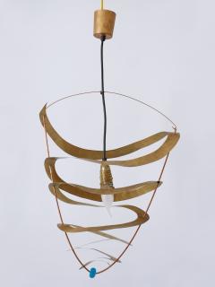 Amazing Highly Decorative Postmodern Pendant Lamp or Hanging Light Italy 1980s - 3250318