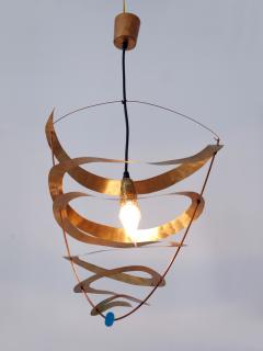 Amazing Highly Decorative Postmodern Pendant Lamp or Hanging Light Italy 1980s - 3250321