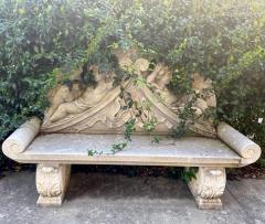 Amazing Italian Finely Carved Large Lime Stone Bench Garden Furniture - 3311533