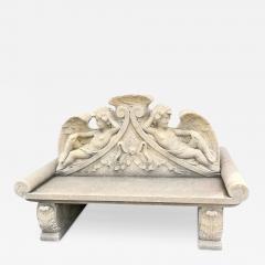 Amazing Italian Finely Carved Large Lime Stone Bench Garden Furniture - 3315984