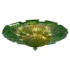 Amazing Large Green Murano Glass Leave Ceiling Light or Chandelier - 3258019