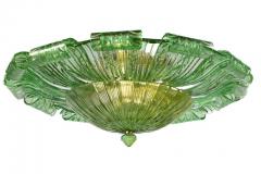 Amazing Large Green Murano Glass Leave Ceiling Light or Chandelier - 3258020