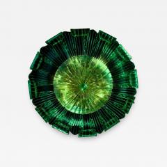 Amazing Large Green Murano Glass Leave Ceiling Light or Chandelier - 3258390
