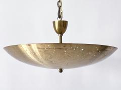 Amazing Large Mid Century Modern Brass Pendant Lamp Star Sky Germany 1950s - 3182546