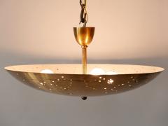 Amazing Large Mid Century Modern Brass Pendant Lamp Star Sky Germany 1950s - 3182548