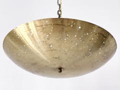 Amazing Large Mid Century Modern Brass Pendant Lamp Star Sky Germany 1950s - 3182555