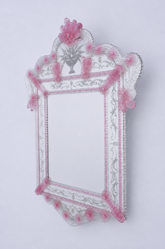 Amazing Midcentury Octagonal Venetian Murano Glass Mirror - 4774852