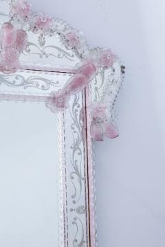 Amazing Midcentury Octagonal Venetian Murano Glass Mirror - 4774854
