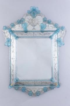 Amazing Midcentury Octagonal Venetian Murano Glass Mirror - 4774858
