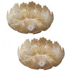 Amazing Murano Glass Leave Flush Mount or Ceiling Light - 2967042