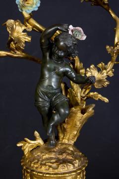 Amazing Pair of French 19th Century Bronze and Gilt Bronze Candelabras - 2855145