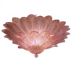 Amazing Pink Amethyst Murano Glass Leave Ceiling Light or Chandelier - 3089912