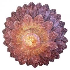 Amazing Pink Amethyst Murano Glass Leave Ceiling Light or Chandelier - 3467786