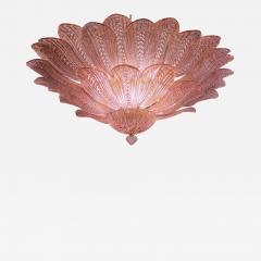 Amazing Pink Amethyst Murano Glass Leave Ceiling Light or Chandelier - 3471692