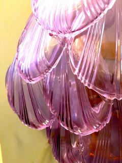 Amazing Pink Amethyst Shell Murano Glass Sconces or Wall Lights 1980 - 3425716