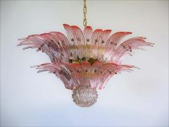 Amazing Pink Glass Palmette Murano Chandelier - 1419846