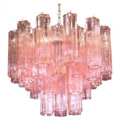 Amazing Pink Tronchi Murano Glass Chandelier - 3311513