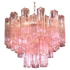 Amazing Pink Tronchi Murano Glass Chandelier - 3311520