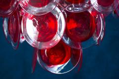 Amazing Red Disc Murano Glass Chandelier - 3414796