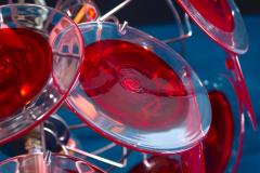Amazing Red Disc Murano Glass Chandelier - 3414798