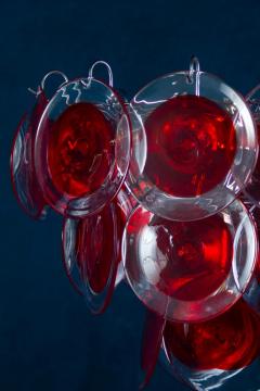 Amazing Red Disc Murano Glass Chandelier - 3414802
