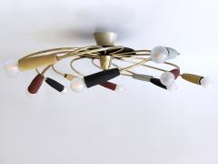 Amazing Twelve Flamed Sputnik Chandelier or Ceiling Lamp Tornado Germany 1950s - 4230520