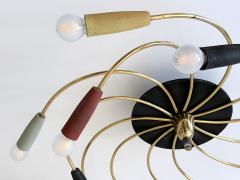 Amazing Twelve Flamed Sputnik Chandelier or Ceiling Lamp Tornado Germany 1950s - 4230524