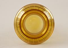 Amber Colored Gilt Art Deco Glass Decanter Set with 6 Shot Glasses CZ ca 1920 - 3443492