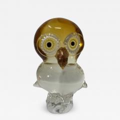 Amber Murano Glass Owl by Zanetti - 2125147
