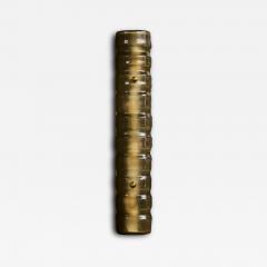 Amber Textured Glass and Brass Wall Sconce - 4713937