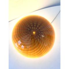 Amber and Brown Spider Sphere Table Lamp in Murano Glass - 4350314