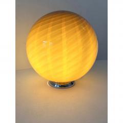 Amber and Brown Spider Sphere Table Lamp in Murano Glass - 4602808