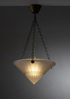 Amber glass pendant lamp - 4207020