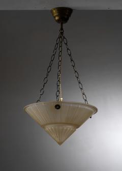 Amber glass pendant lamp - 4207021