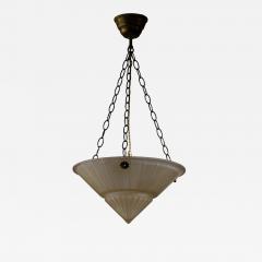 Amber glass pendant lamp - 4214323