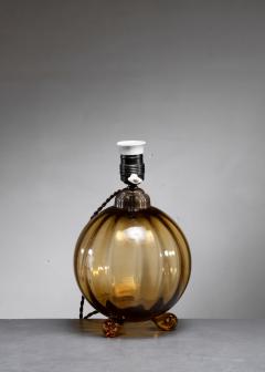Amber glass table lamp - 4701543