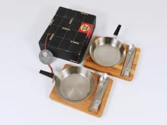 Amboss Austria 2x Carl Aub ck Pan Serving Tray Amboss 2060 Flatware Original Box 1950s - 4066614