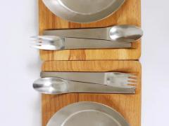 Amboss Austria 2x Carl Aub ck Pan Serving Tray Amboss 2060 Flatware Original Box 1950s - 4066666