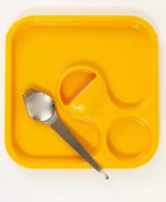 Amboss Austria 3 Amboss Party Palette Spork Sets Plate Spoon Fork Austria 1970s - 4063107