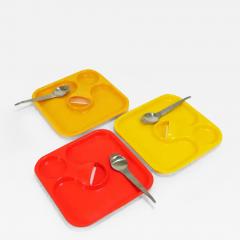 Amboss Austria 3 Amboss Party Palette Spork Sets Plate Spoon Fork Austria 1970s - 4065420