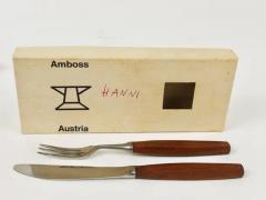 Amboss Austria Boxed Amboss Mid Century 6 Knives And 6 Forks Flatware Cutlery Austria 1950s - 4057571