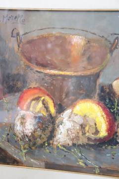 Amedeo Merello Italian Oil Painting on board Amedeo Merello Still life with Mushrooms - 3262616