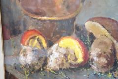 Amedeo Merello Italian Oil Painting on board Amedeo Merello Still life with Mushrooms - 3262617