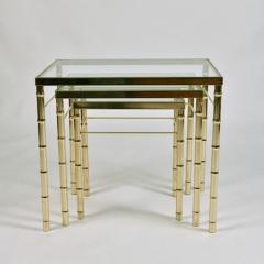 American 1960s nest of three brass tables - 1463844